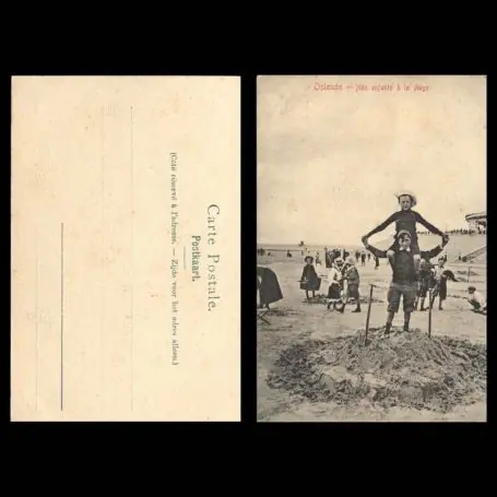 Expédition Rapide Belgique - Ostende - Nos enfants sur la plage - Tres animee