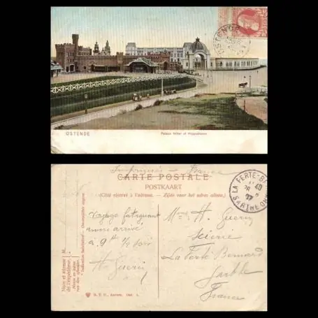 Belgique - Ostende - Palace hotel et hippodrome Prix Choc