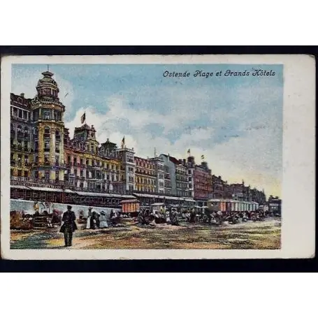 Belgique - Ostende - Plage et grands hotels Dernière Chance