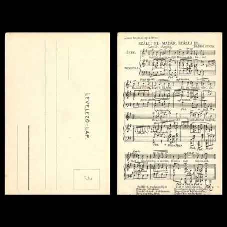 Hongrie - Carte chanson - Szallj el,Madar,Szallj el... Paiement Sécurisé