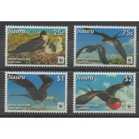 Produit De Marque Nauru - 2008 - No 632/635 - Oiseaux - Espèces menacées - WWF
