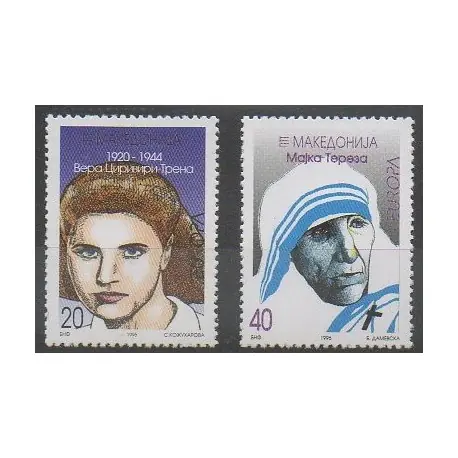 Garantie Incluse Macédoine - 1996 - No 91/92 - Célébrités