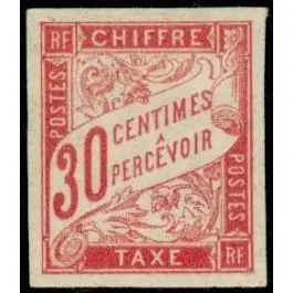 Timbre de collection France - Colonies Gnrales Taxe 22 Fait Main