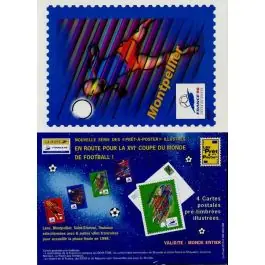Timbre de collection France - Entier Postal 3010-CP1 à 3013-CP1 "Coupe du Monde de Football 1998" Prix Bas