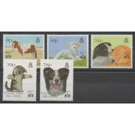 Petit Prix Falkland - 1994 - No 613/617 - Mammifères - Exposition