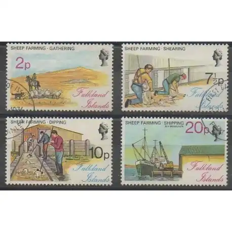 Livraison Gratuite Falkland - 1976 - No 244/247 - Oblitéré