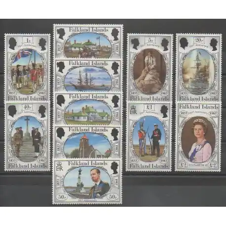 Populaire Falkland - 1983 - No 376/386 - Histoire