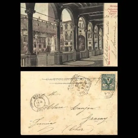 Italie - Verona - Probomoteca e Piazza dei Signori - 1903 Prix Choc