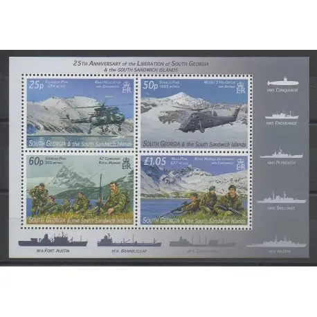 Meilleur Prix Falkland-Géorgie du Sud et Sandwich du Sud - 2007 - No 428/431 - Hélicoptères - Histoire