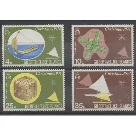 Nouvel Arrivage Kiribati - Gilbert et Ellice - 1974 - No 225/228 - Noël