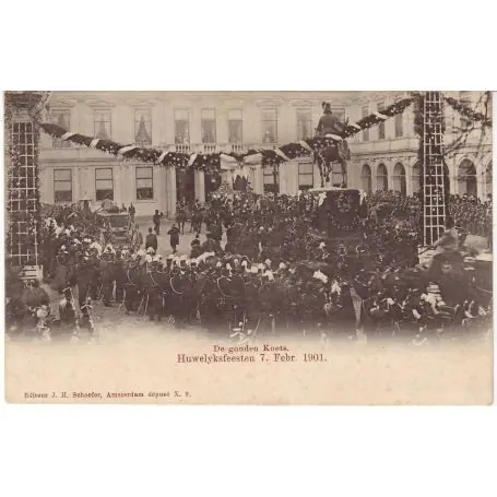 Offre Limitée Pays-Bas De gouden Koets Huwelyksfeesten Feb. 1901