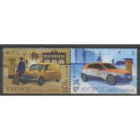 Chypre - 2013 - No 1263a/1264a - Service postal - Voitures - Europa Promotion