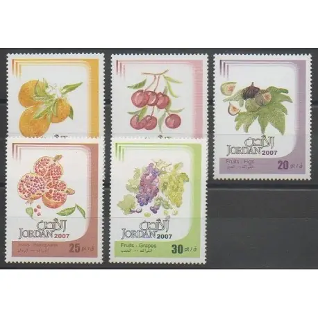 Jordanie - 2007 - No 1740/1744 - Fruits Retour Gratuit