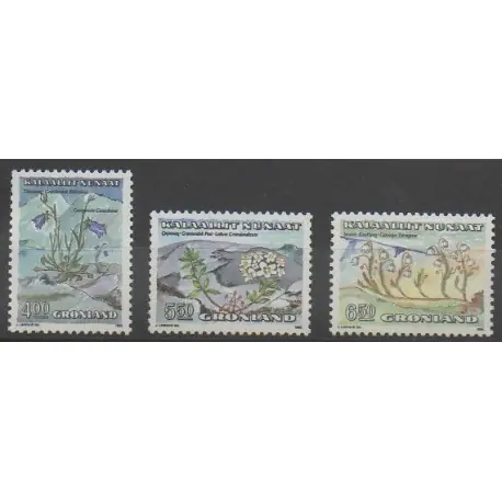 Haute Qualité Groenland - 1990 - No 193/195 - Fleurs
