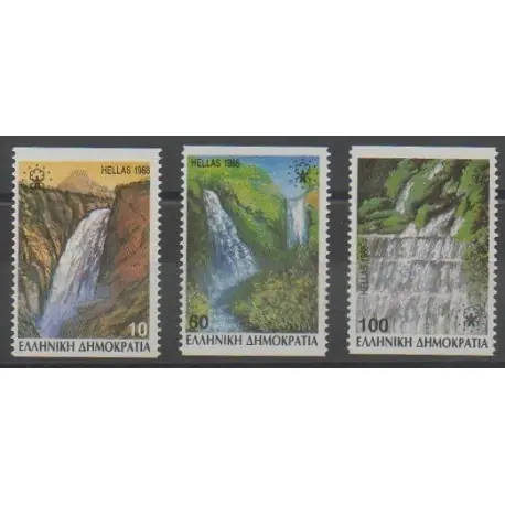 Garantie Incluse Grèce - 1988 - No 1675a/1677a - Sites - Environnement