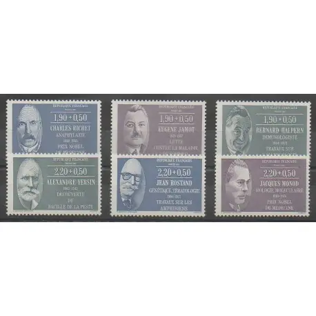 Produit De Marque France - Poste - 1987 - No 2454/2459 - Célébrités - Santé ou Croix-Rouge