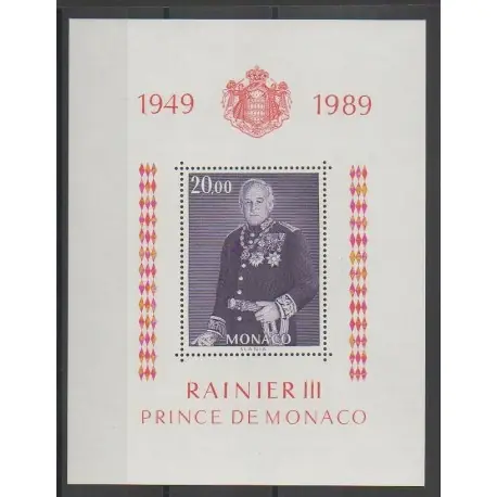 Affaire À Saisir Monaco - Blocs et feuillets - 1989 - No BF45 - Royauté - Principauté