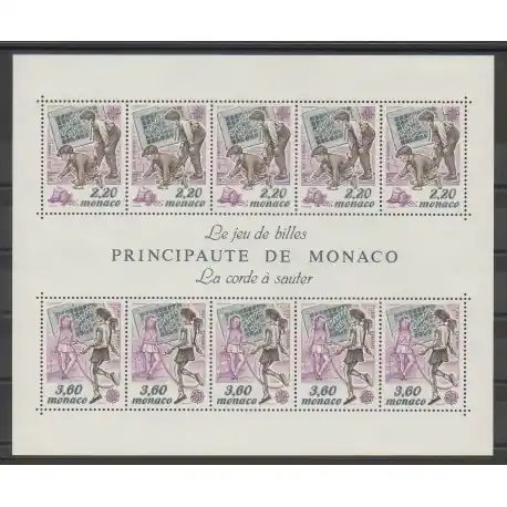 Nouveauté Monaco - Blocs et feuillets - 1989 - No BF46 - Enfance - Europa