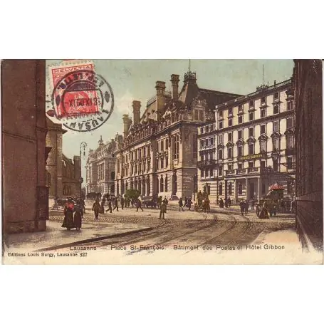 Suisse - Lausanne Batiment des Postes Hotel Gibbon Top Vente