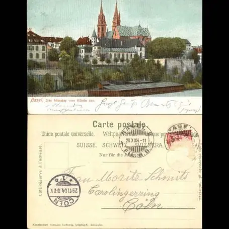 Suisse - Basel - Das Munster vom Rhein aus. Offre Du Jour