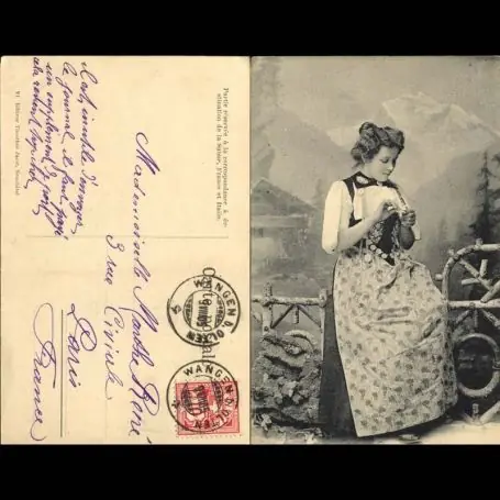 Suisse - Bernoise en costume et Edelweiss Tendance