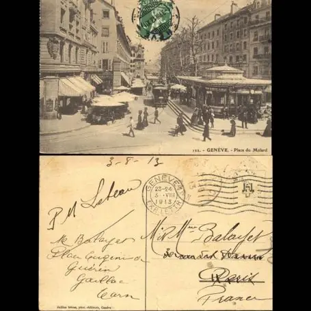 Suisse - Geneve - Place du Molard - Tramway - Animee Offre Du Jour