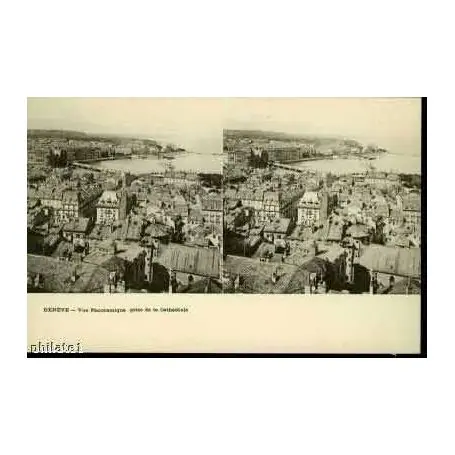 SUISSE - GENEVE - VUE PANORAMIQUE Expédition Rapide