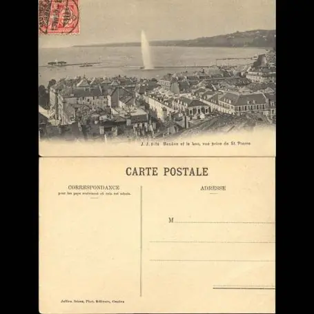 Suisse - Geneve et le lac vue prise de St Pierre Expédié Aujourd’hui