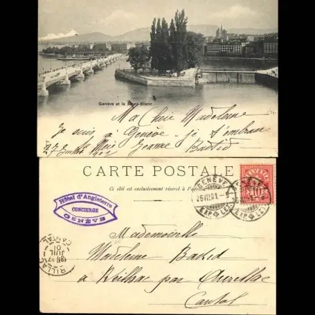 Original Suisse - Geneve et le Mont-Blanc - 1901