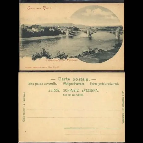 Exclusif Suisse - Gruss aus Basel - Wettsteinbrucke mit Kleinbasel