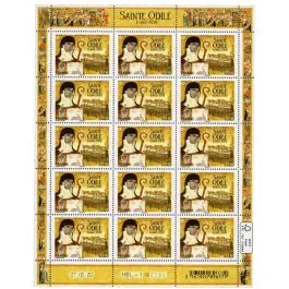 Fait Main Timbre de collection France - Feuillets de France F004 "Sainte Odile"