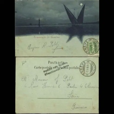 En Vogue Suisse - Souvenir de Geneve - Voilier sur le lac