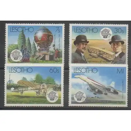 Vente Flash Lesotho - 1983 - No 545/548 - Aviation