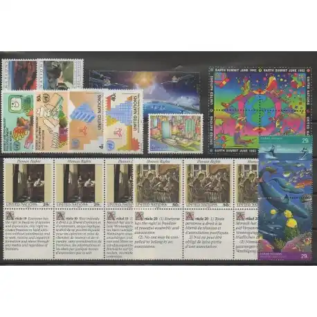 Livraison Express Nations Unies (ONU - New-York) - Année complète - 1992 - No 605/625