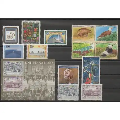 Nations Unies (ONU - New-York) - Année complète - 1995 - No 667/691 - BF12 Certifié