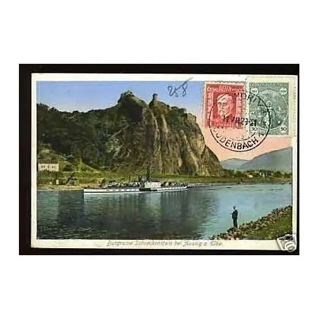 Promotion Saisonnière Tchecoslovaquie -Burgruine Schreckenstein bei Aussig...