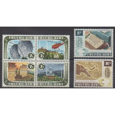 Papouasie-Nouvelle-Guinée - 1973 - No 232/237 - Télécommunications Retour Gratuit