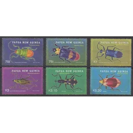 Papouasie-Nouvelle-Guinée - 2005 - No 1061/1066 - Insectes Artisanat