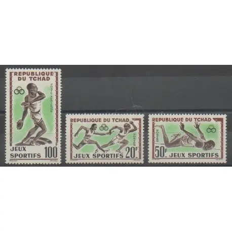 Nouveauté Tchad - 1962 - No 80/81 - PA8 - Sports divers