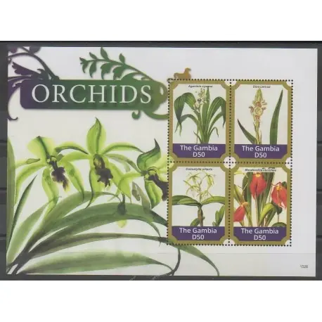 Jusqu’à Épuisement Des Stocks Gambie - 2015 - No 5543/5546 - Orchidées