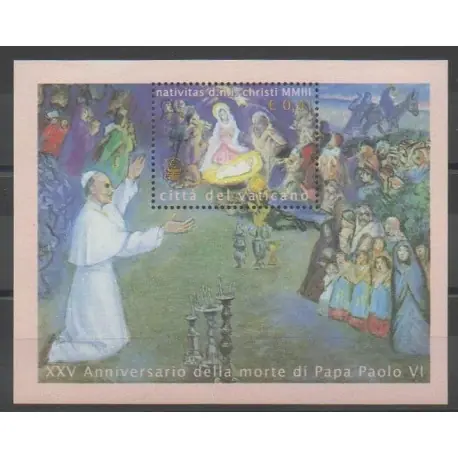 Artisanat Vatican - 2003 - No BF26 - Papauté - Noël