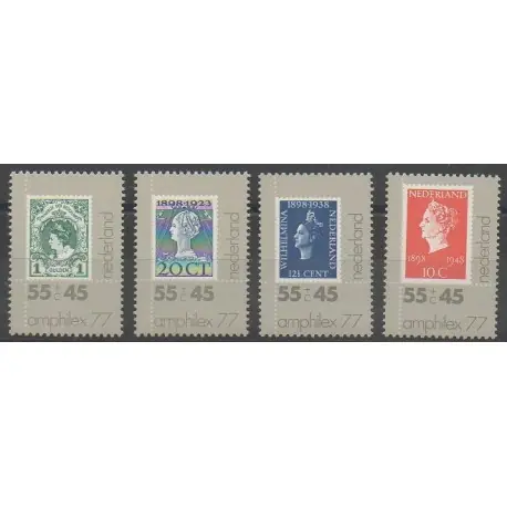 Pays-Bas - 1977 - No 1072/1075 - Timbres sur timbres Satisfait Ou Remboursé