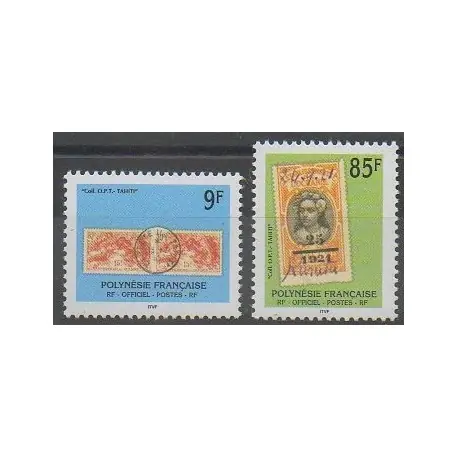 Polynésie - Timbres de service - 1997 - No S27/S28 - Timbres sur timbres Dernier Modèle