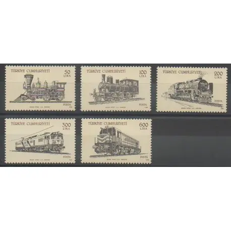Top Qualité Turquie - 1988 - No 2563/2567 - Chemins de fer