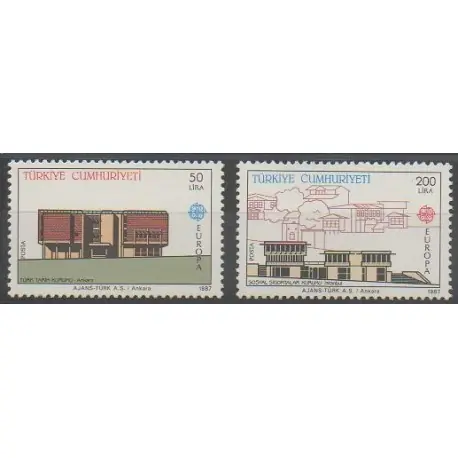 Turquie - 1987 - No 2533/2534 - Monuments - Europa Satisfait Ou Remboursé