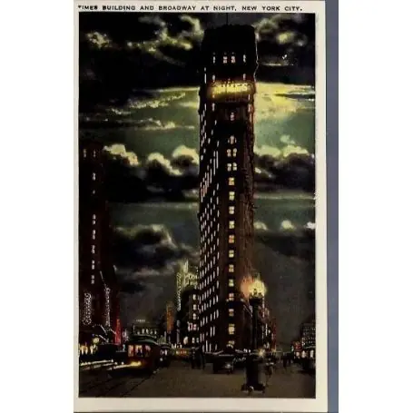 USA - New York - Times Bldg. and broadway at night Populaire