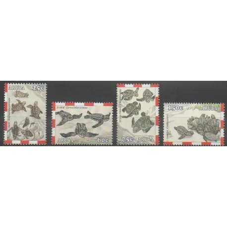 Aruba - 2003 - No 313/316 - Reptiles - Espèces menacées - WWF Nouvelle Collection