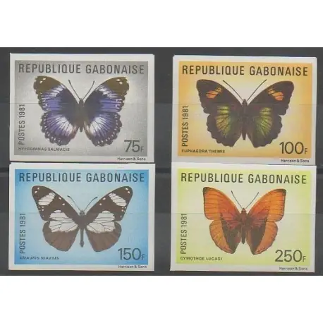 Gabon - 1981 - No 474/477ND - Insectes Solde