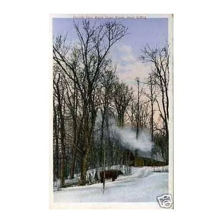 Dernière Chance CANADA - OUTSIDE VIEW MAPLE SUGAR HOUSE WHEN BOILING