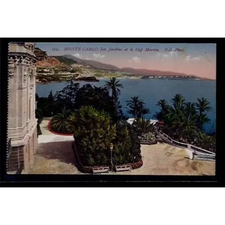 Monaco - Monte-Carlo - les jardins et le Cap Martin - Non voyage - Dos div Populaire